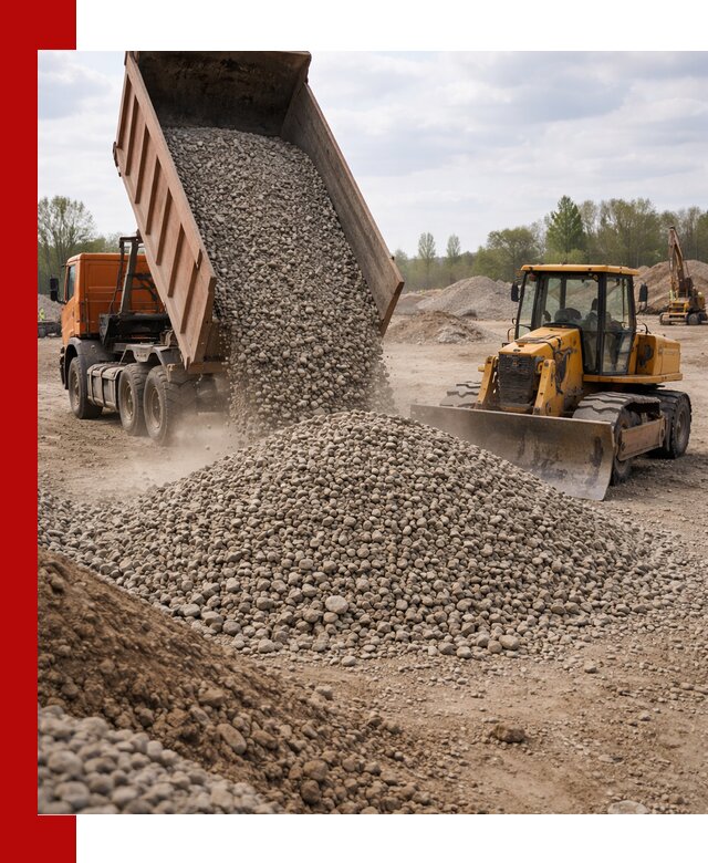 Доставка гравийного щебня фракции 40-70 в Таганроге