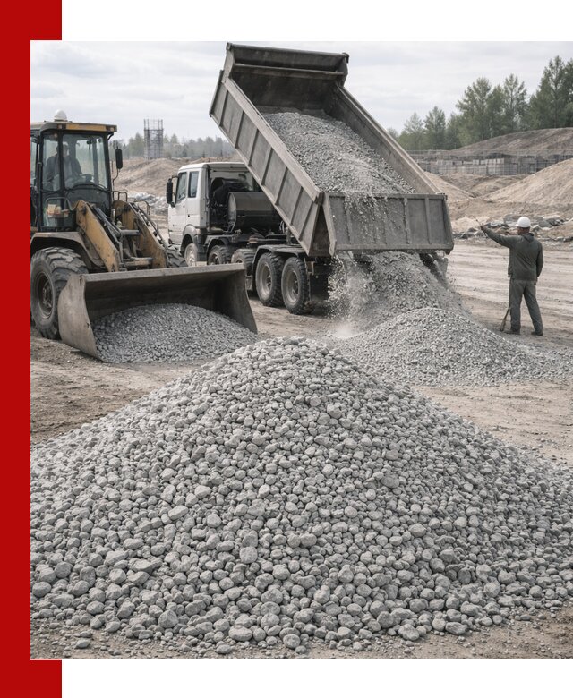 Доставка известнякового щебня фр. 5–20 в Таганроге