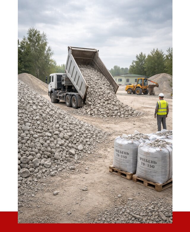 Известняковый щебень фракция 70-150 в Таганроге от 1273 р. | ПРОНЕРУДТгн