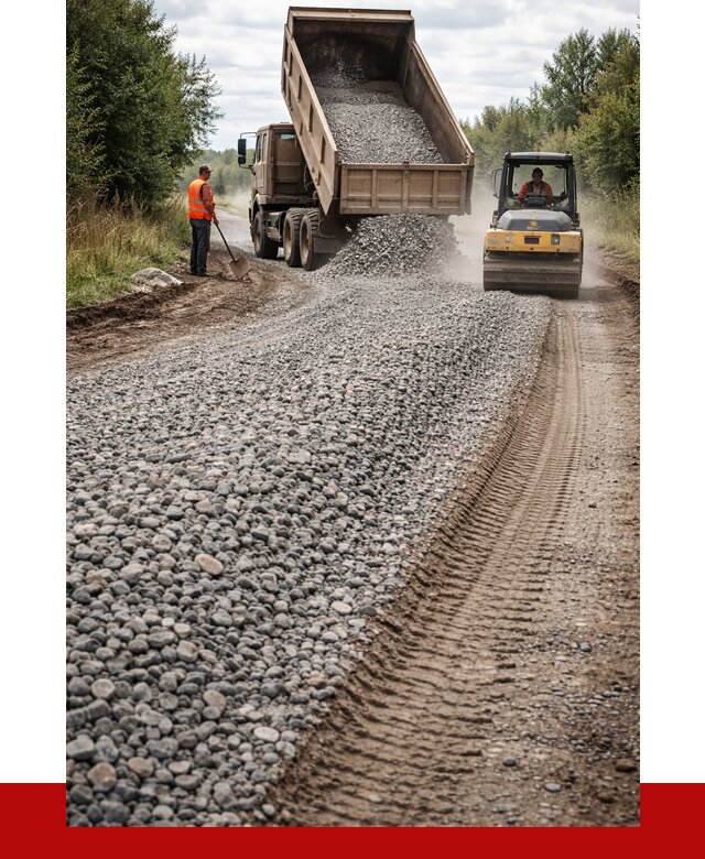 Щебень для отсыпки дороги в Таганроге от 2749 р. ПРОНЕРУДТгн