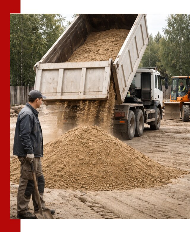 Доставка и продажа песка с разгрузкой в Таганроге