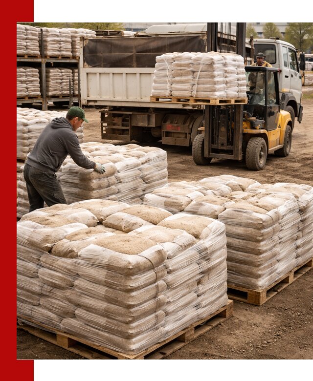 Карьерный песок в мешках с доставкой в Таганроге