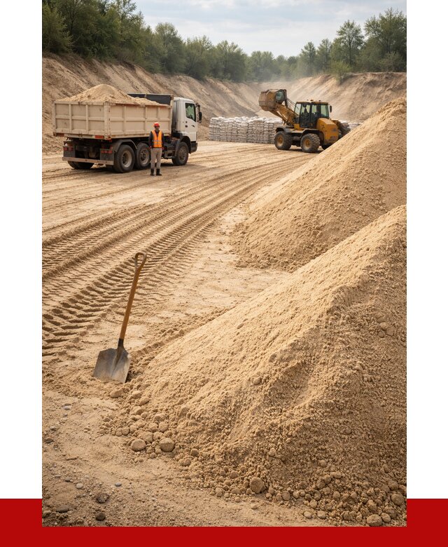 Карьерный песок мелкозернистый в Таганроге от 9163 р. | ПРОНЕРУДТгн