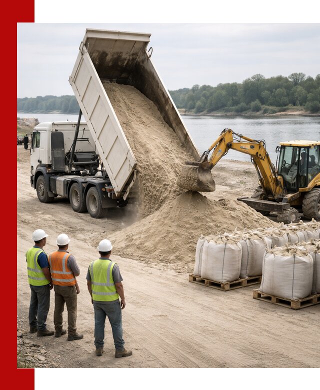 Доставка речного песка в Таганроге самосвалами и погрузкой