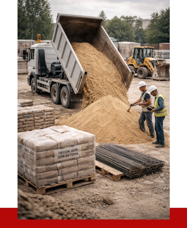 Песок для бетона в Таганроге от 2545 р. с доставкой, ПРОНЕРУДТгн