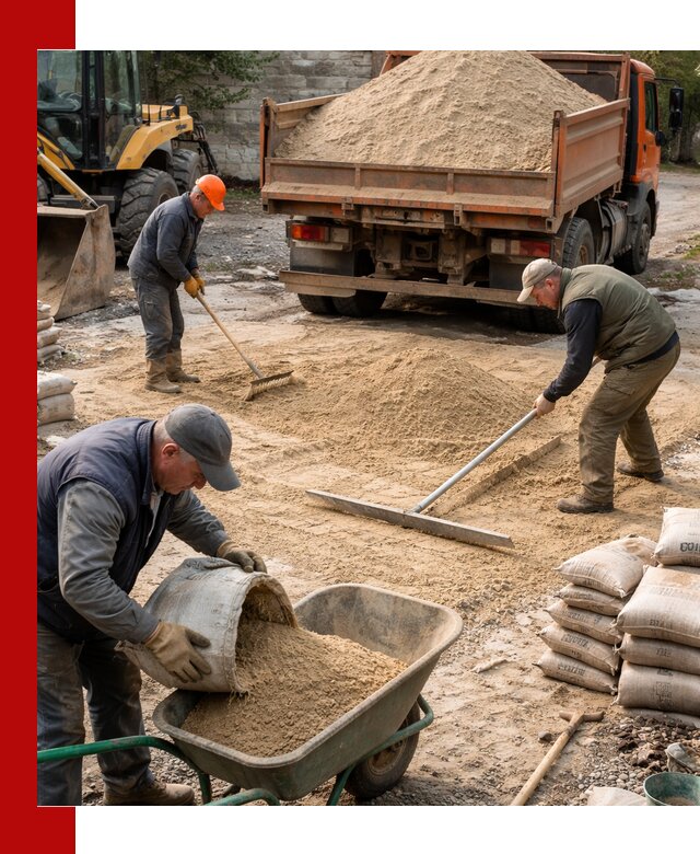 Поставка песка для стяжки в Таганроге с быстрой доставкой
