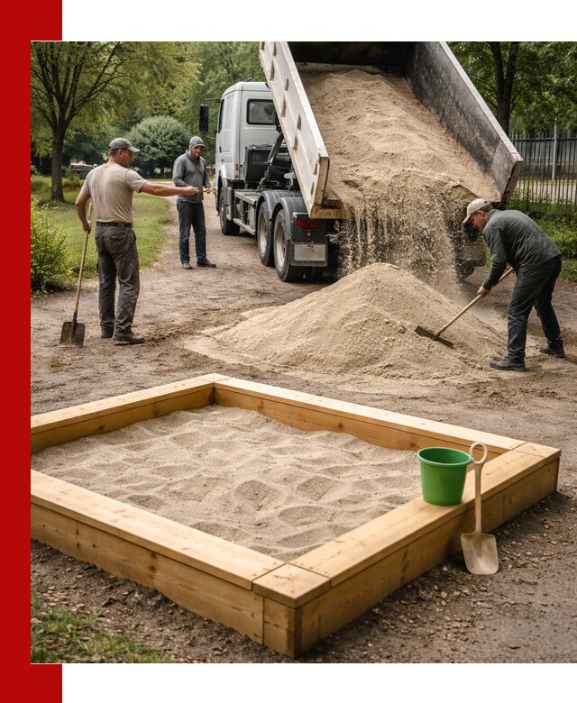 Песок для песочницы с доставкой в Таганроге недорого и чистый