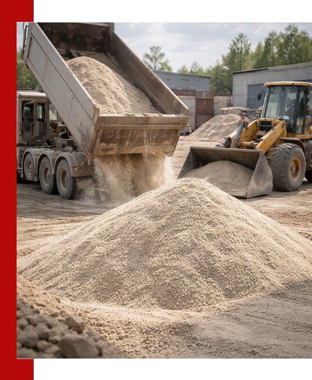 Кварцевый песок с доставкой в Таганроге для строительных работ