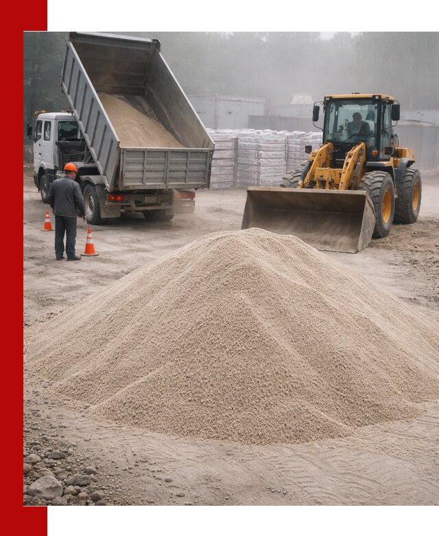 Кварцевый песок фракция 0–8 для стройработ в Таганроге
