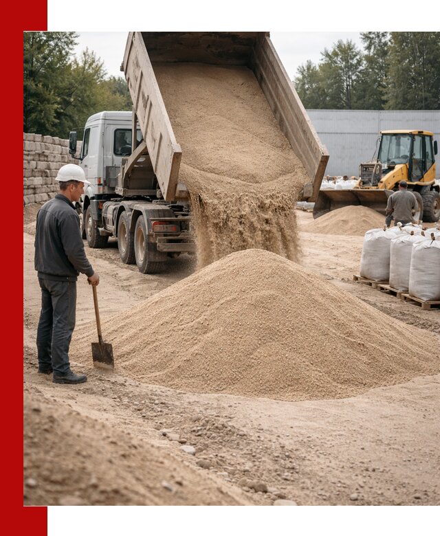 Кварцевый песок фракция 0–3 мм с доставкой в Таганроге