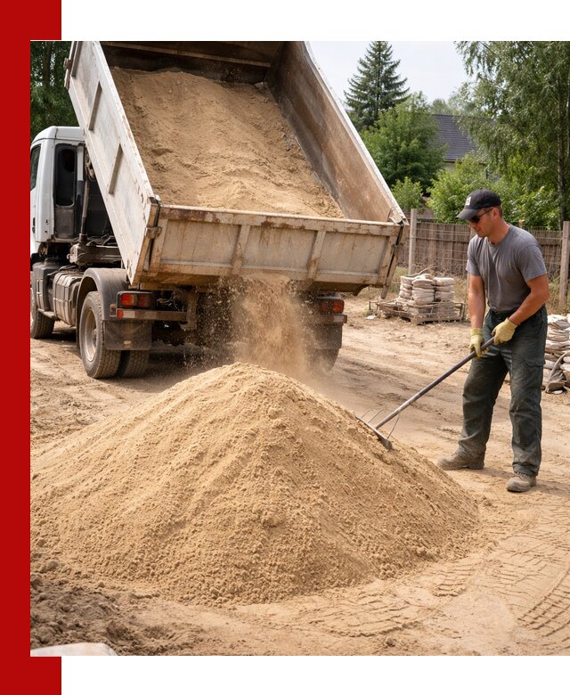 Доставка сухого песка самосвалами в Таганроге