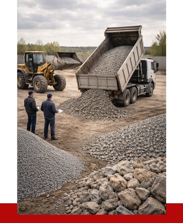 Гравий и камень с доставкой в Таганроге от 4276 р. - ПРОНЕРУДТгн