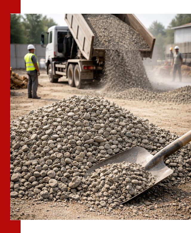 Доставка гравия фракции 20-40 в Таганроге с самосвалами