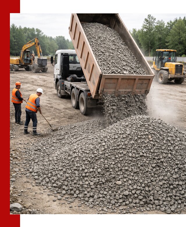 Доставка гравия фракции 40-70 в Таганроге оптом и в розницу