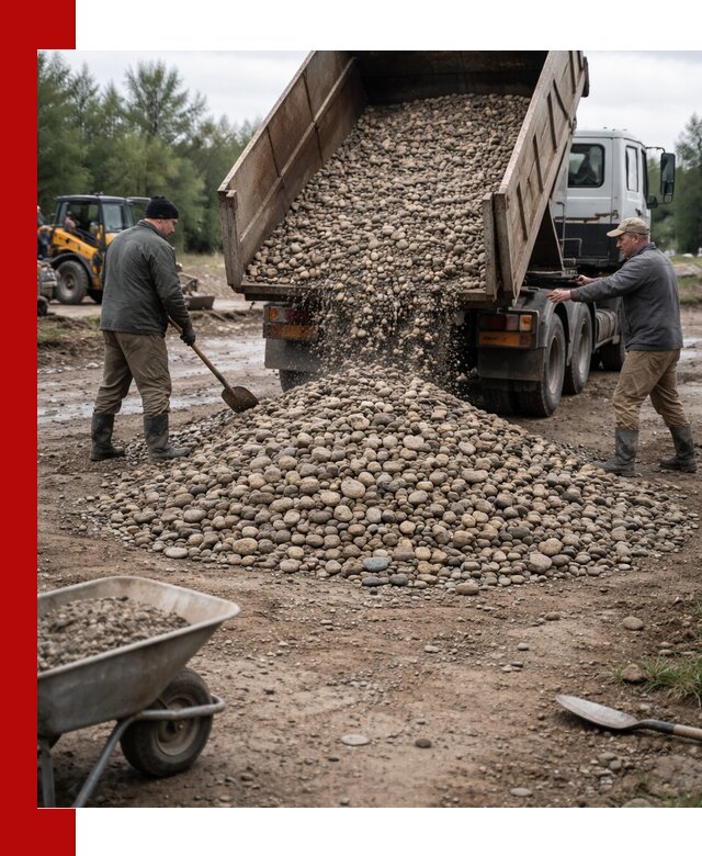 Доставка гальки речной оптом и в розницу в Таганроге