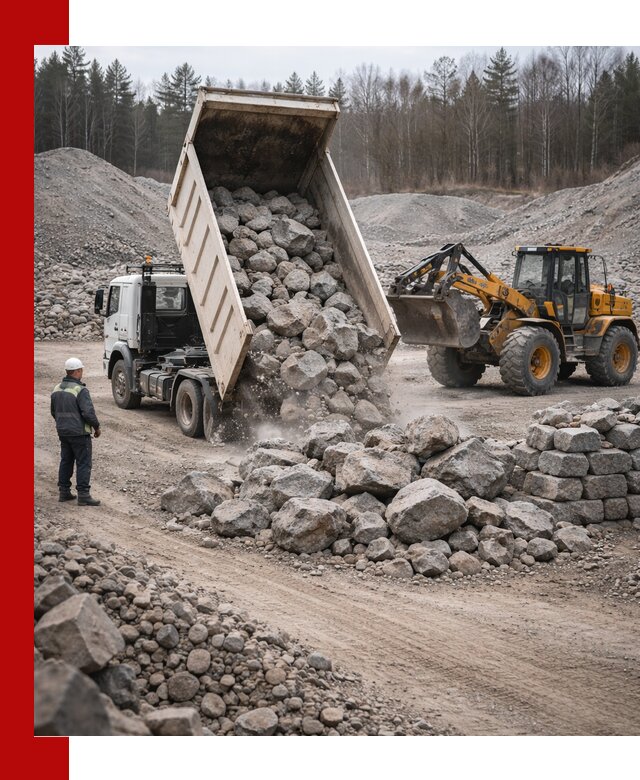 Доставка и продажа бутового гранитного камня в Таганроге