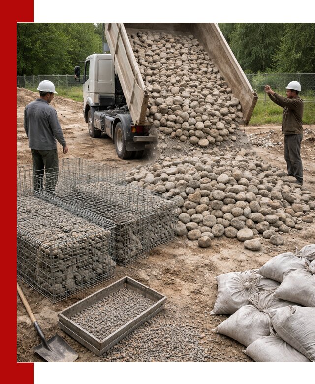 Камень для габионов фракция 70–151 в Таганроге