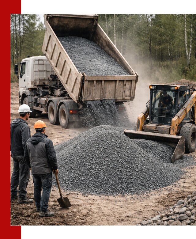 Гранитный отсев 0-5 с доставкой и разгрузкой в Таганроге