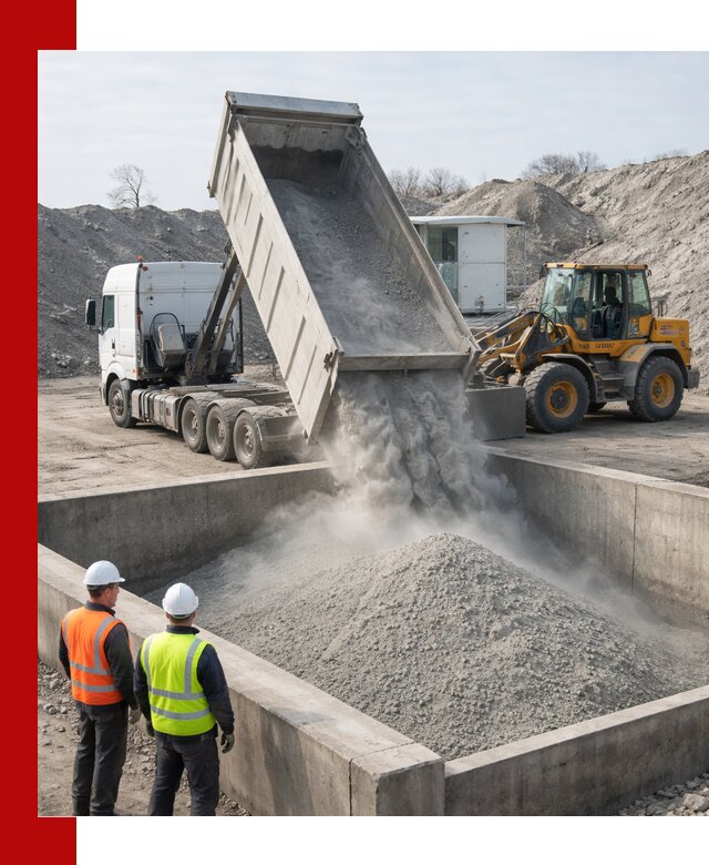 Доставка цемента навалом в Таганроге крупными партиями