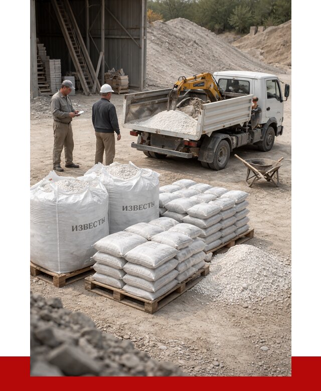 Известь строительная в Таганроге с доставкой от 4276 р. | ПРОНЕРУДТгн