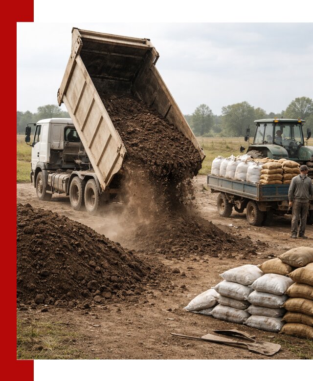 Доставка грунта и удобрений оптом в Таганроге для сельхоз и строительства