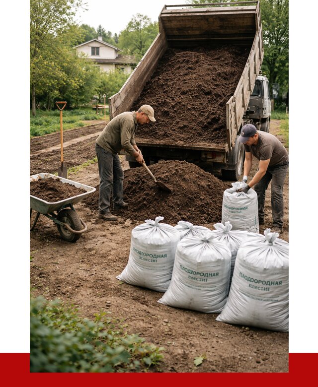 Плодородная смесь в Таганроге от 4276 р./куб с доставкой | ПРОНЕРУДТгн