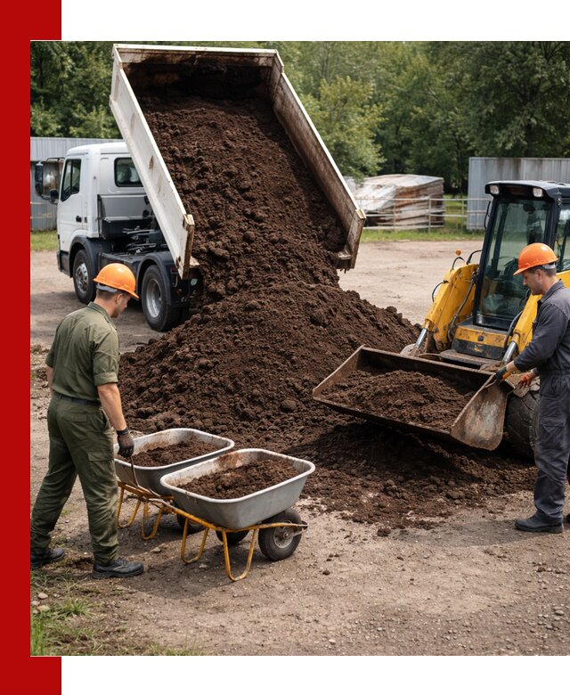Доставка торфо-земляной смеси в Таганроге для огорода и ландшафта