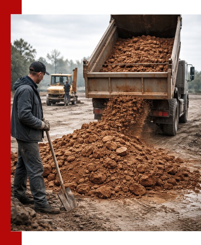 Глина для засыпки в Таганроге с доставкой самосвалами