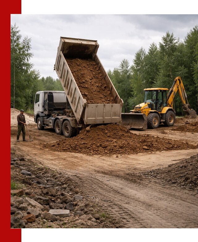 Доставка суглинка самосвалами в Таганроге подсыпка и планировка