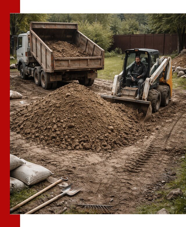 Суглинок для планировки участков в Таганроге с доставкой и выгрузкой