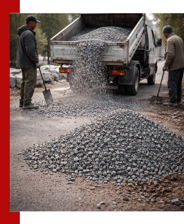 Гранитная крошка для посыпки дорог и тротуаров в Таганроге