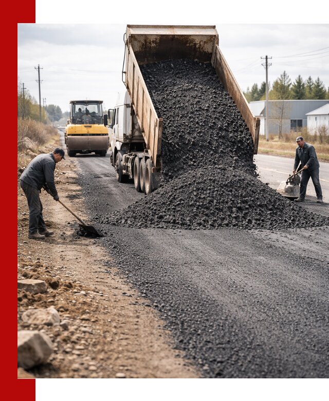 Асфальтовая крошка для дорог в Таганроге — поставка и доставка