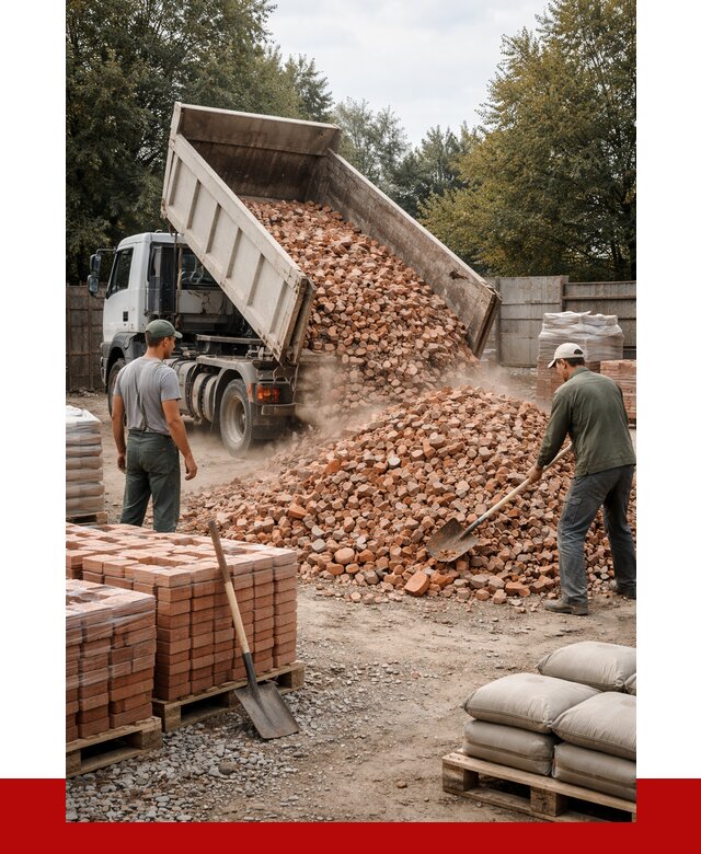 Бой кирпича в Таганроге с доставкой от 4276 руб/куб | ПРОНЕРУДТгн
