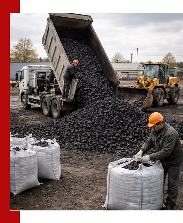 Доставка каменного угля в Таганроге оптом и в розницу