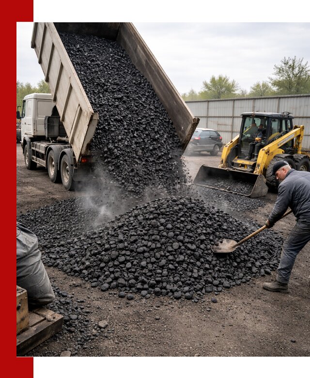 Доставка угля орех в Таганроге оптом и в розницу