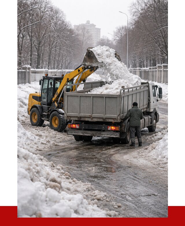 Вывоз снега с погрузкой в Таганроге от 3563 р. ПРОНЕРУДТгн