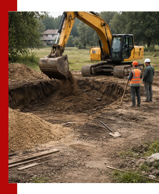 Рытье котлована под фундамент в Таганроге (быстро и недорого)