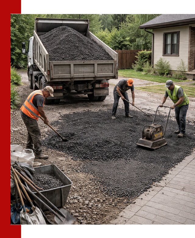 Асфальтовая крошка для двора с доставкой в Таганроге